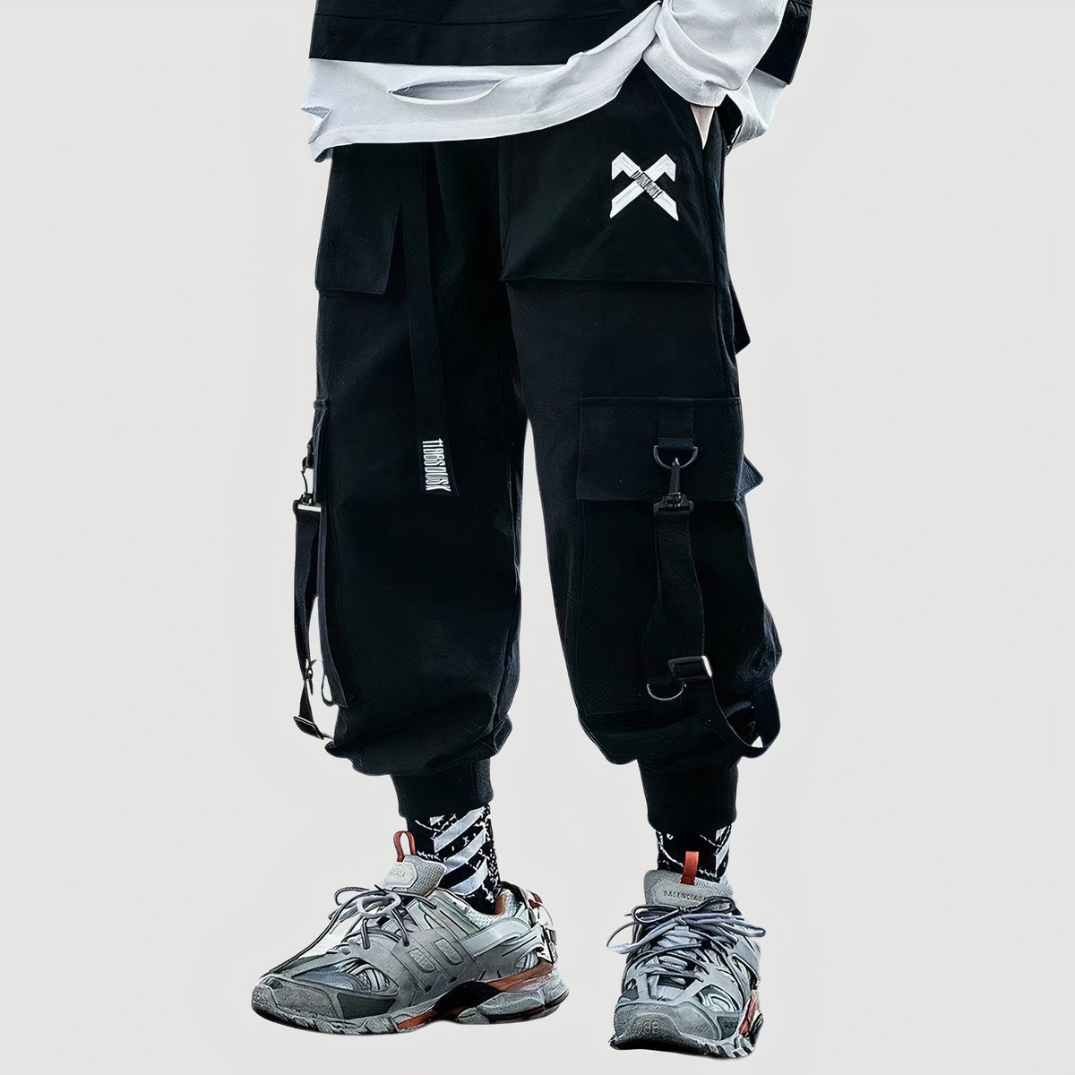 Heren Gothic Cargo Broek In Koreaanse Stijl main image 1